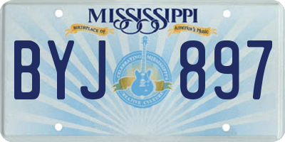 MS license plate BYJ897