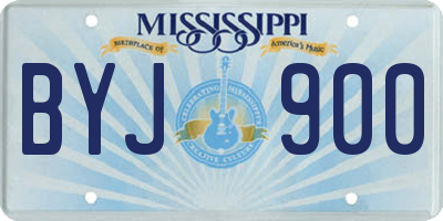 MS license plate BYJ900