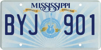 MS license plate BYJ901