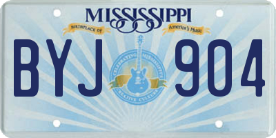 MS license plate BYJ904