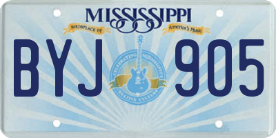 MS license plate BYJ905