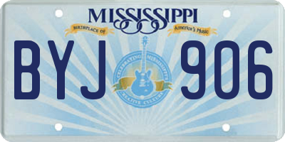 MS license plate BYJ906