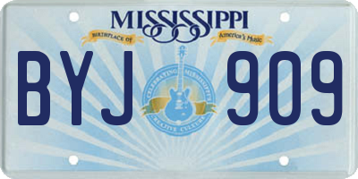MS license plate BYJ909