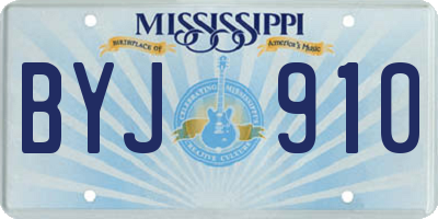 MS license plate BYJ910