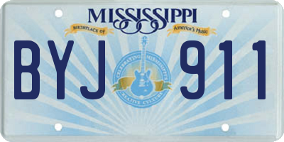 MS license plate BYJ911
