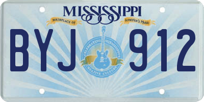 MS license plate BYJ912