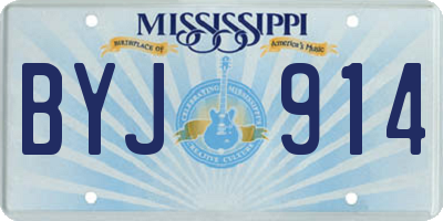 MS license plate BYJ914