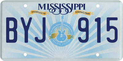 MS license plate BYJ915