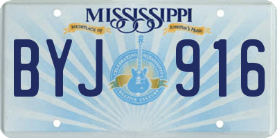 MS license plate BYJ916