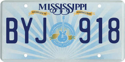 MS license plate BYJ918
