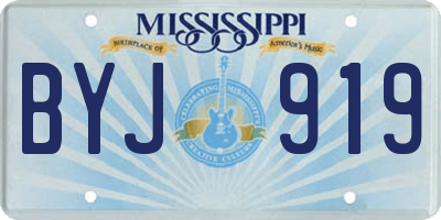 MS license plate BYJ919