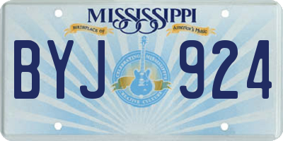 MS license plate BYJ924