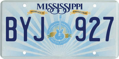 MS license plate BYJ927