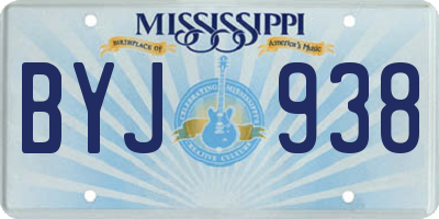 MS license plate BYJ938