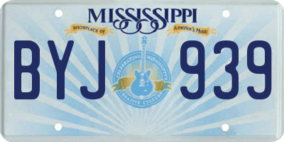 MS license plate BYJ939