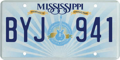 MS license plate BYJ941
