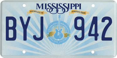 MS license plate BYJ942