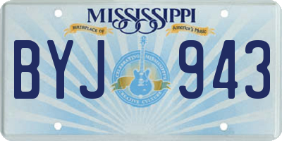 MS license plate BYJ943