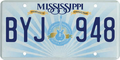 MS license plate BYJ948