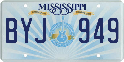 MS license plate BYJ949