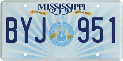MS license plate BYJ951