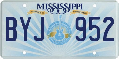 MS license plate BYJ952