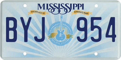 MS license plate BYJ954