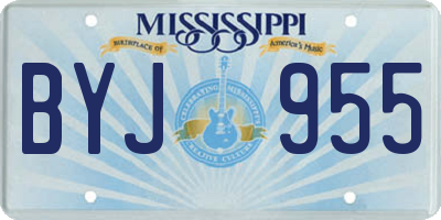 MS license plate BYJ955