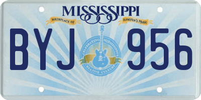 MS license plate BYJ956
