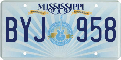 MS license plate BYJ958