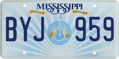 MS license plate BYJ959