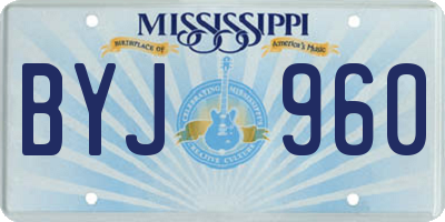 MS license plate BYJ960