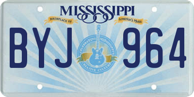 MS license plate BYJ964