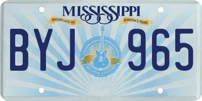 MS license plate BYJ965