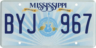 MS license plate BYJ967