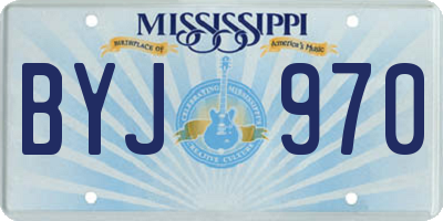 MS license plate BYJ970