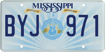 MS license plate BYJ971