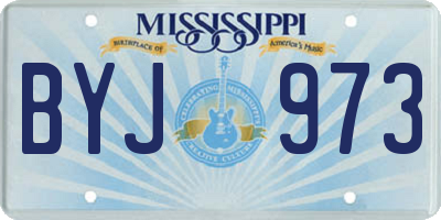 MS license plate BYJ973