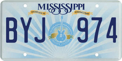 MS license plate BYJ974