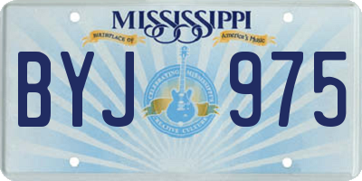 MS license plate BYJ975