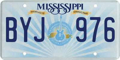 MS license plate BYJ976