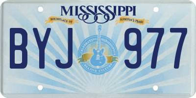 MS license plate BYJ977
