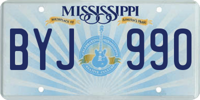 MS license plate BYJ990