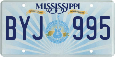 MS license plate BYJ995