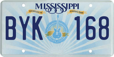 MS license plate BYK168
