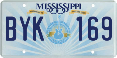 MS license plate BYK169