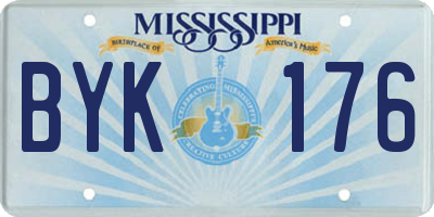 MS license plate BYK176