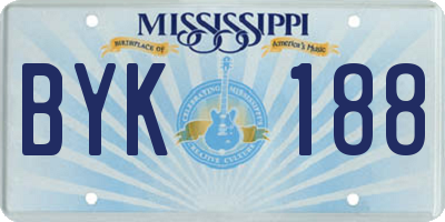 MS license plate BYK188