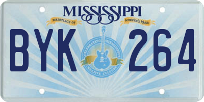 MS license plate BYK264