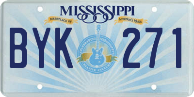 MS license plate BYK271